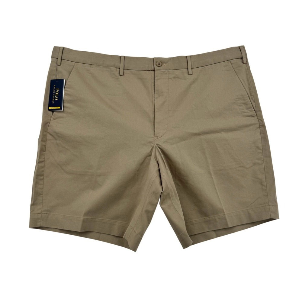 Polo Ralph Lauren Golf Shorts Mens 42 Khaki NEW Performance Tailored Fit Tan